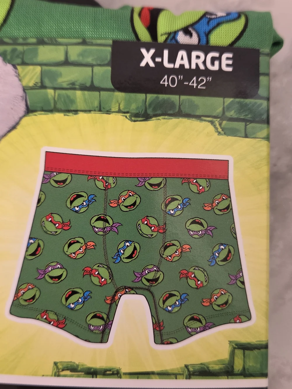 Teenage Mutant Ninja Turtles Green Men's Boxer Briefs - X-Large